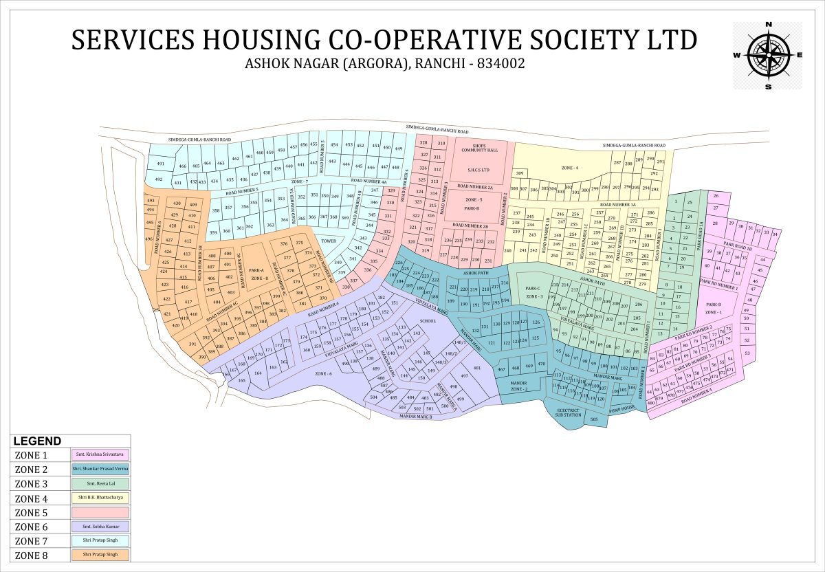 Map and Layout of Ashoknagar Services Housing Co-operative Society Ltd.